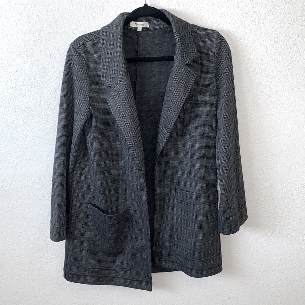 Madewell Plaid Blazer Sweater 🖤